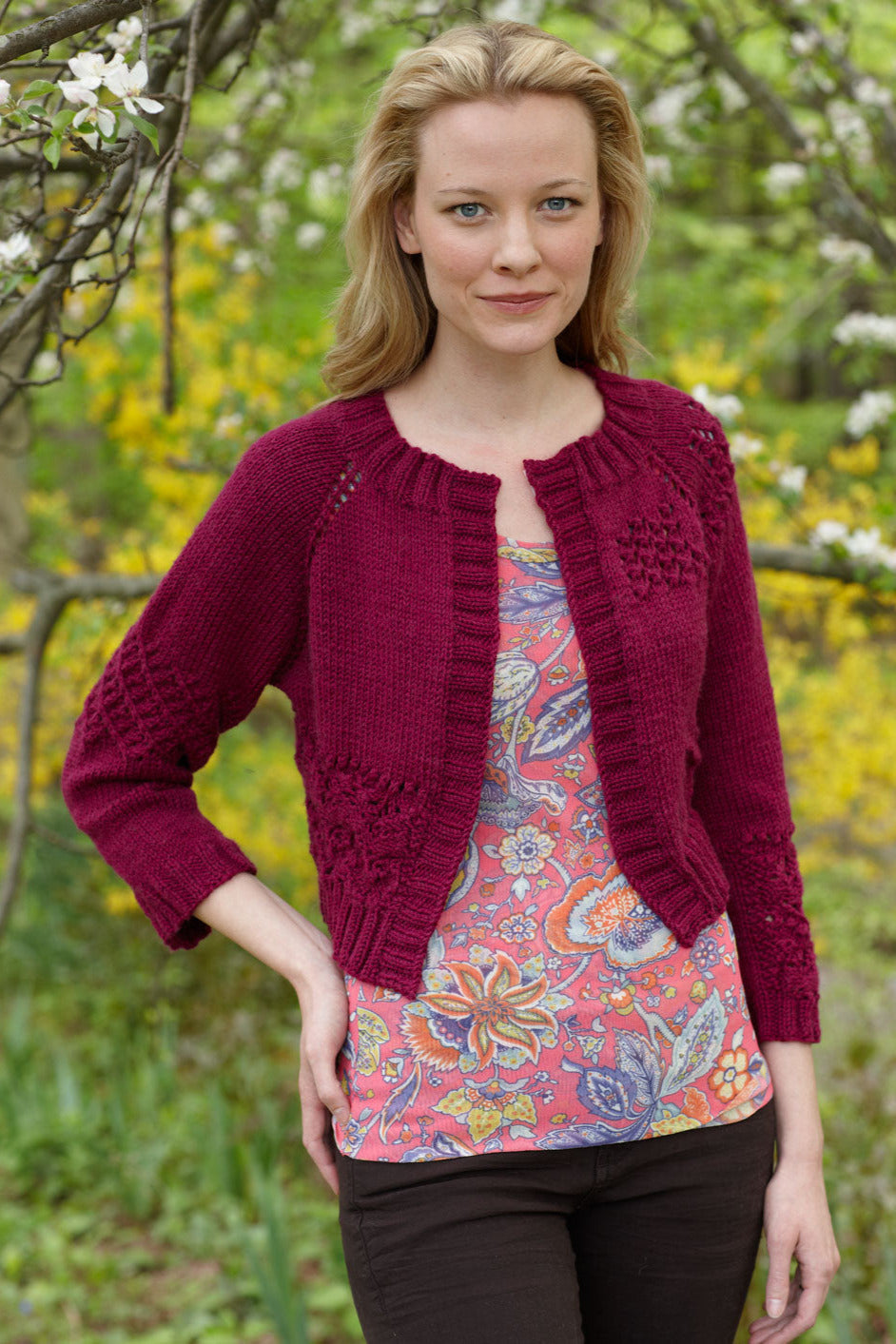 Lace Inset Cardi Pattern (Knit)