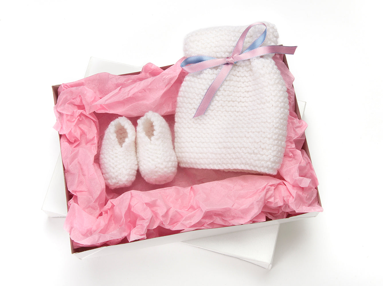 Learn to Knit Baby Booties and Hat Pattern