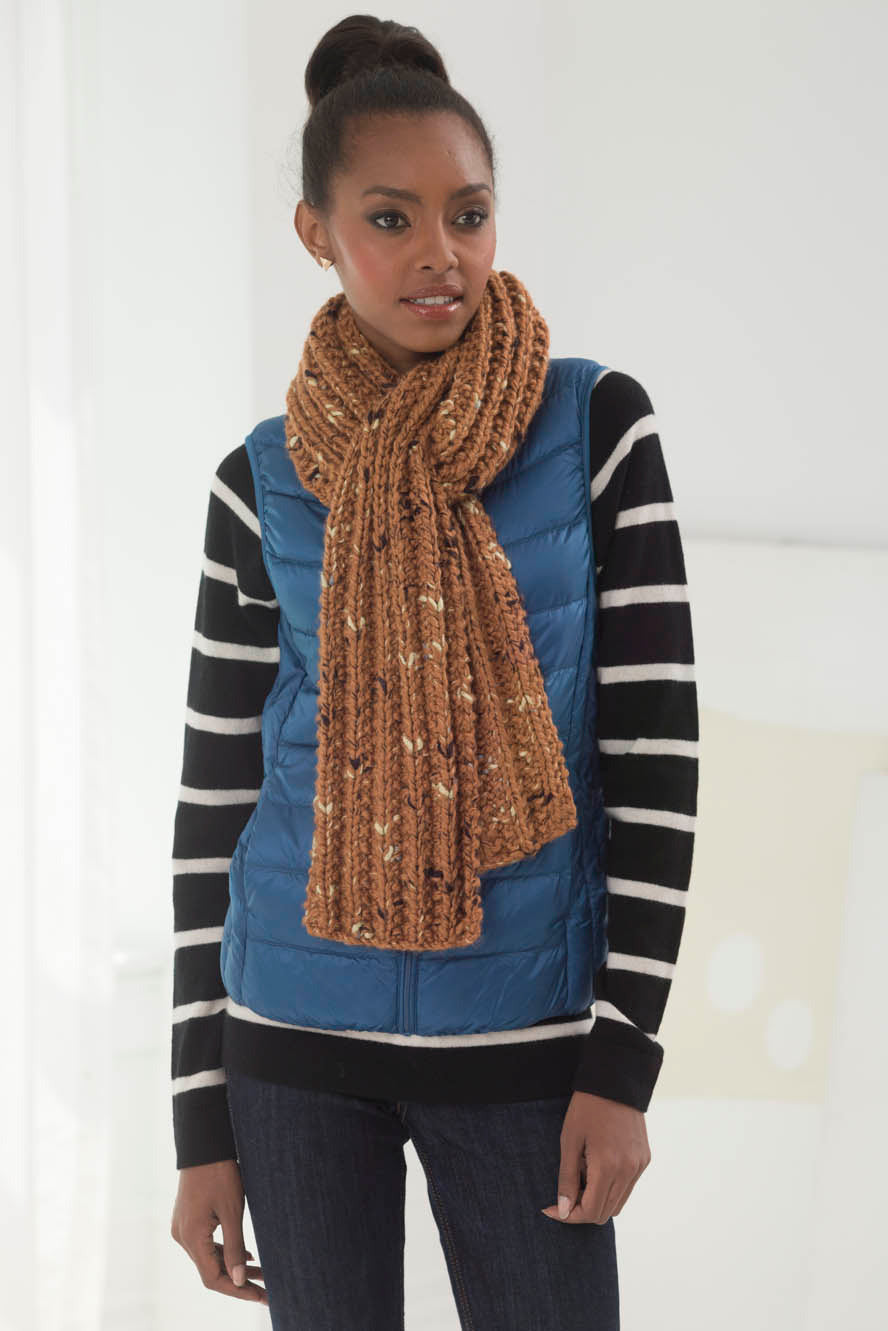 Latte Rib Scarf (Knit)
