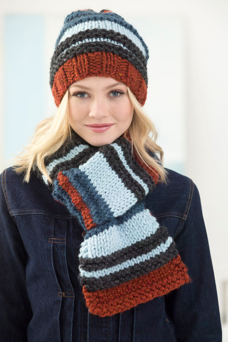 Campus Stroll Hat And Scarf (Knit)