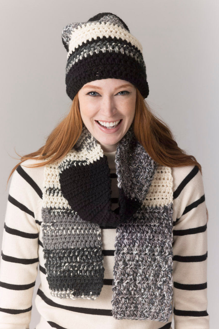 Level 2 - Easy Crochet Scarf & Hat - Version 5