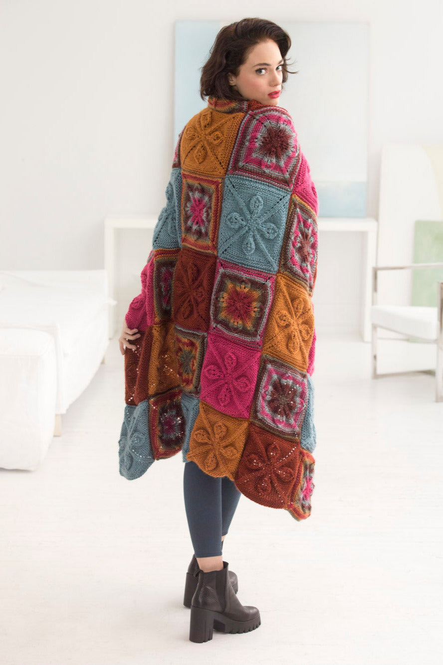 Leaf Squares Afghan (Knit)