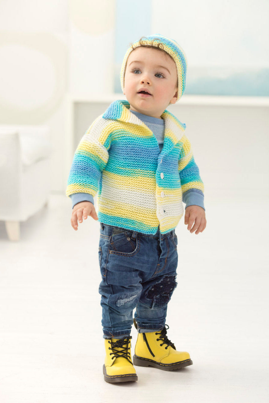 Brooklyn Boy's Cardi And Hat (Knit)