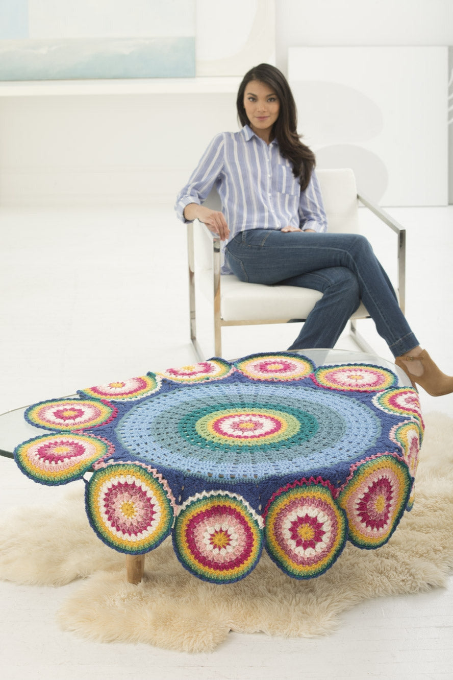 Circle Of Flowers Mandala Afghan (Crochet)