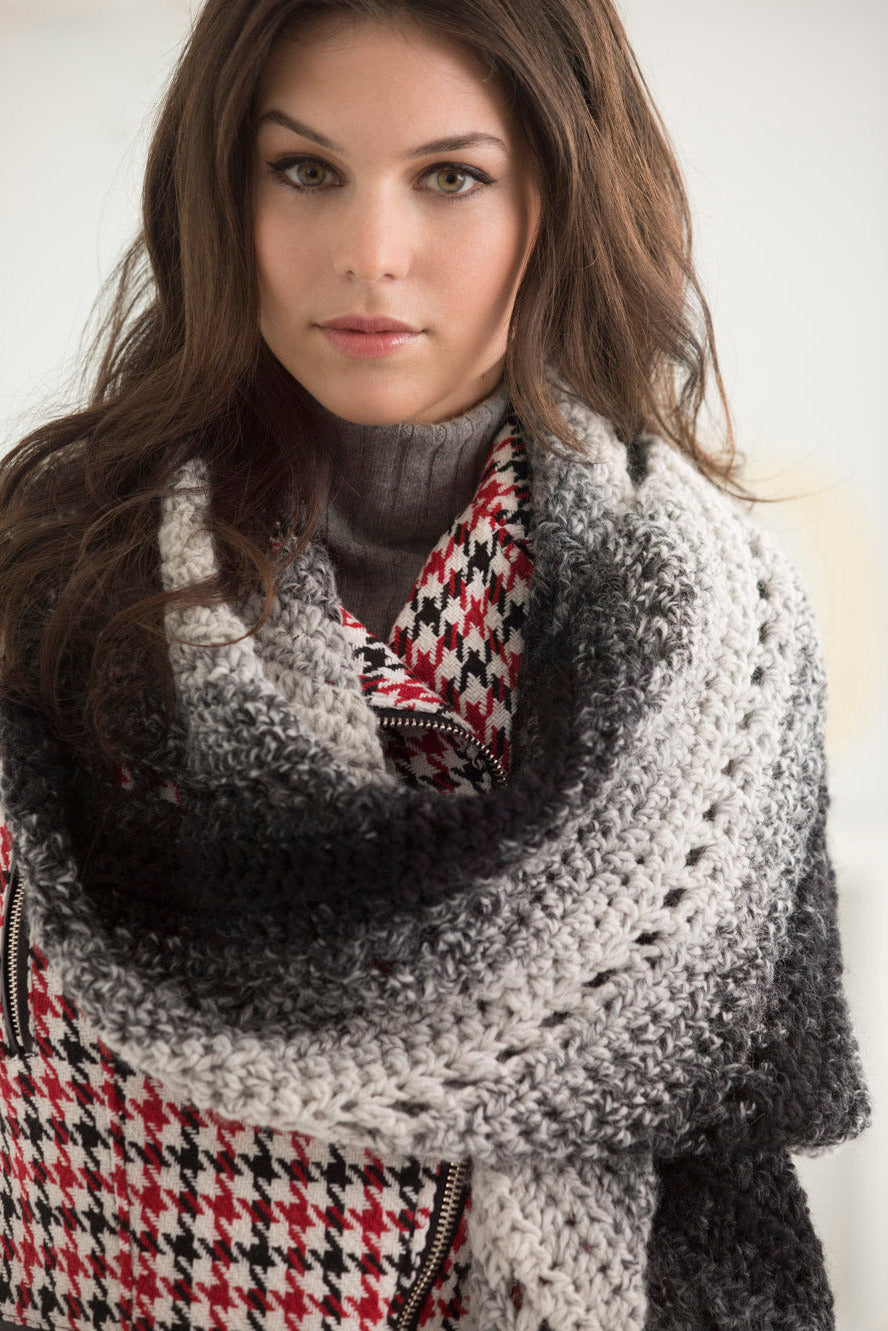 2 Ball Diagonal Shawl (Crochet)