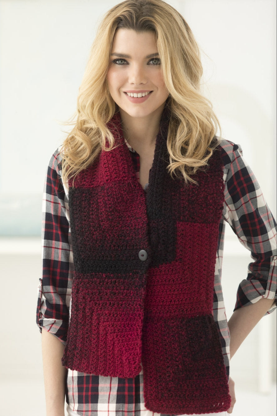 1 Ball Squares Scarf (Crochet)