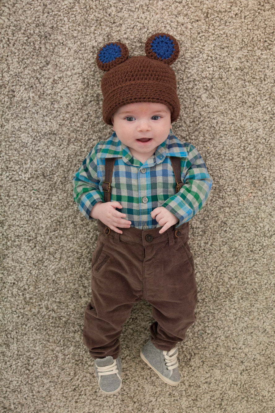 Boy's Baby Bear Hat (Crochet)