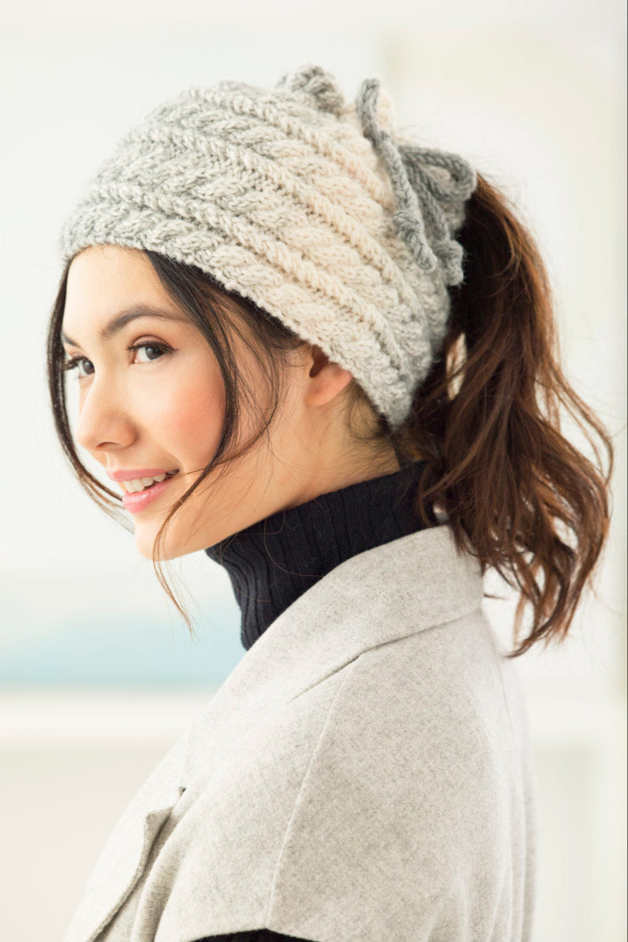 Cabled Bun Hat (Knit)