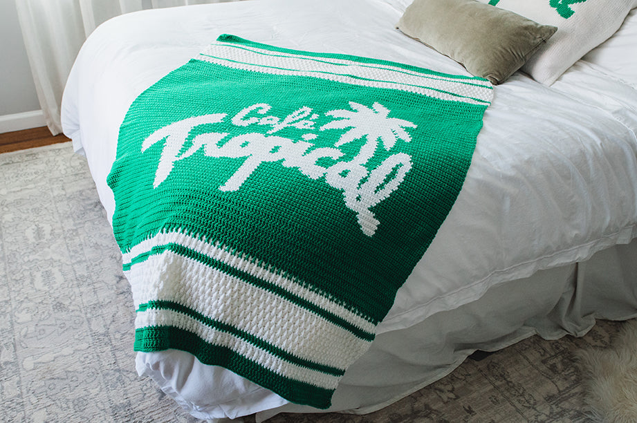 Café Tropical Crochet Afghan [Bundle]