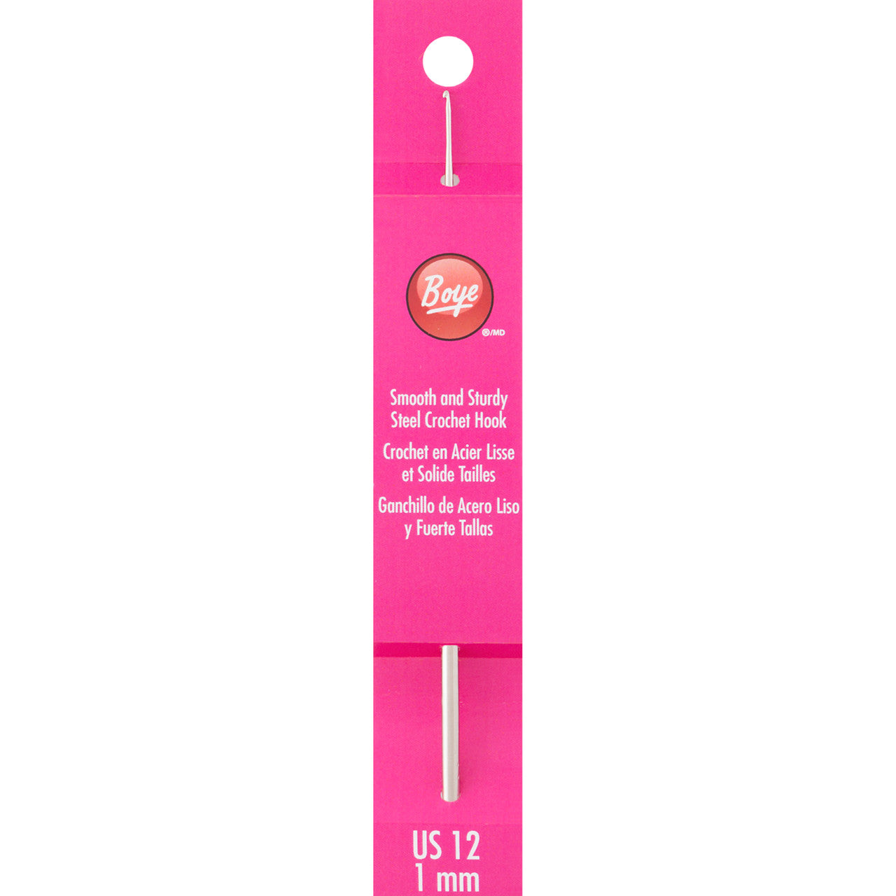 Boye Steel Crochet Hook 5" (Size 12)